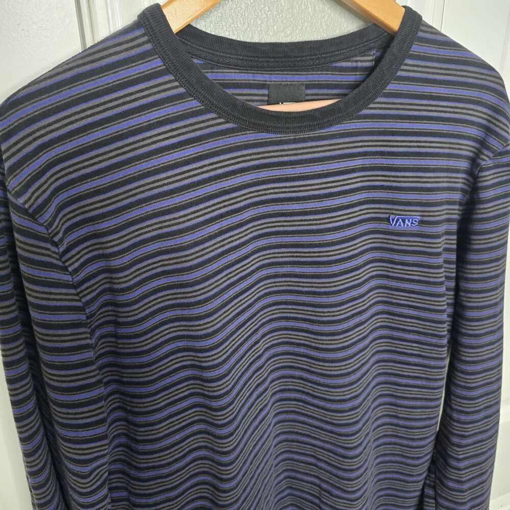 Vans Men's XL Striped Purple Long Sleeve Shirt